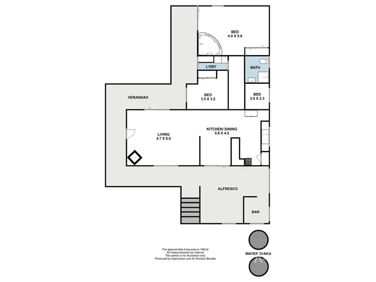 Floorplan of Homely rural property listing, 260 Goudie Rd, Chesney Vale VIC 3725