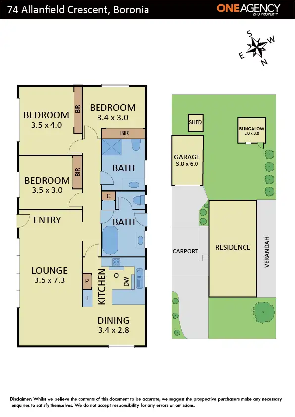 Floorplan of Homely house listing, 74 Allanfield Crescent, Boronia VIC 3155