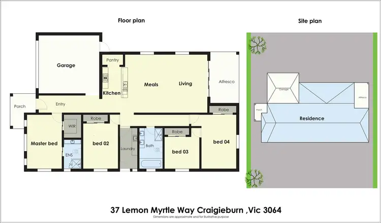Floorplan of Homely house listing, 37 Lemon Myrtle Way, Craigieburn VIC 3064
