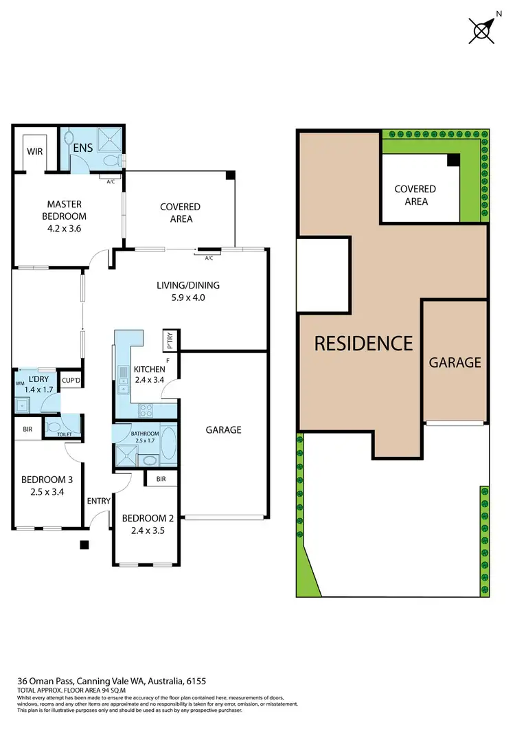 Floorplan of Homely house listing, 36 Oman Pass, Canning Vale WA 6155