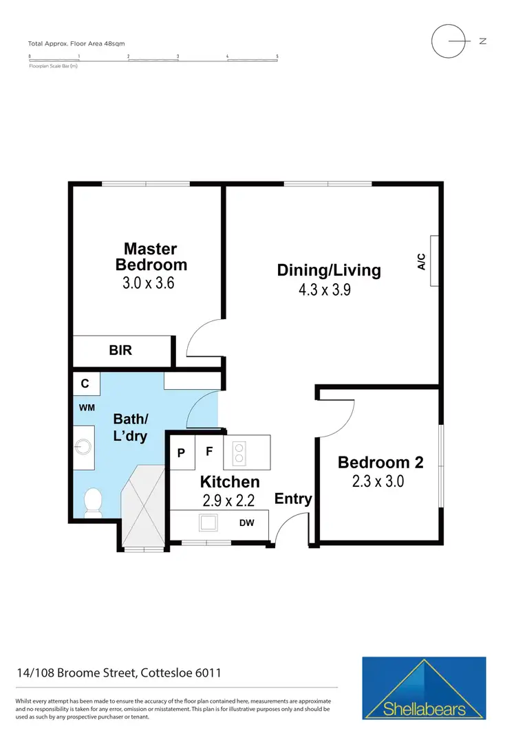 Floorplan of Homely apartment listing, 14/108 Broome Street, Cottesloe WA 6011