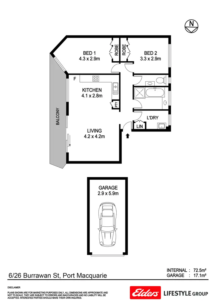 Floorplan of Homely unit listing, 6/26 Burrawan Street, Port Macquarie NSW 2444