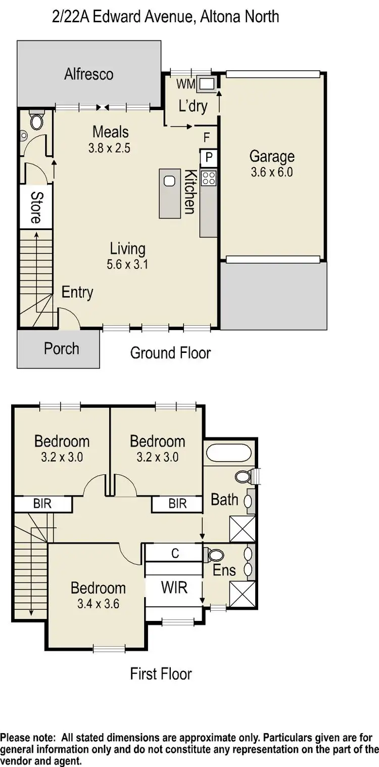 Floorplan of Homely townhouse listing, 22A Edward Avenue, Altona North VIC 3025