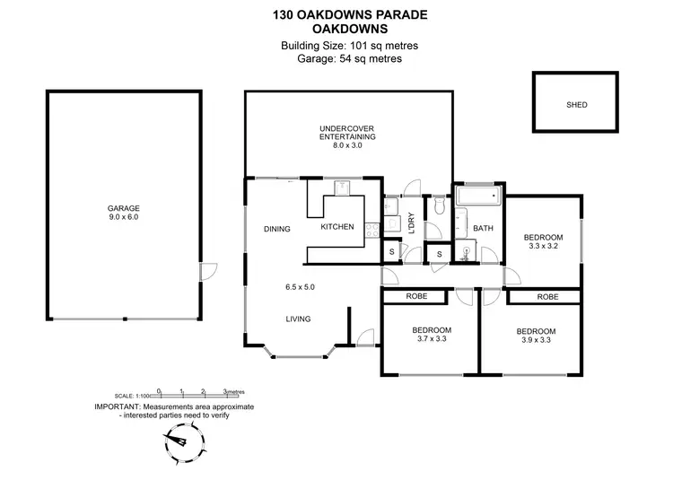 Floorplan of Homely house listing, 130 Oakdowns Parade, Oakdowns TAS 7019