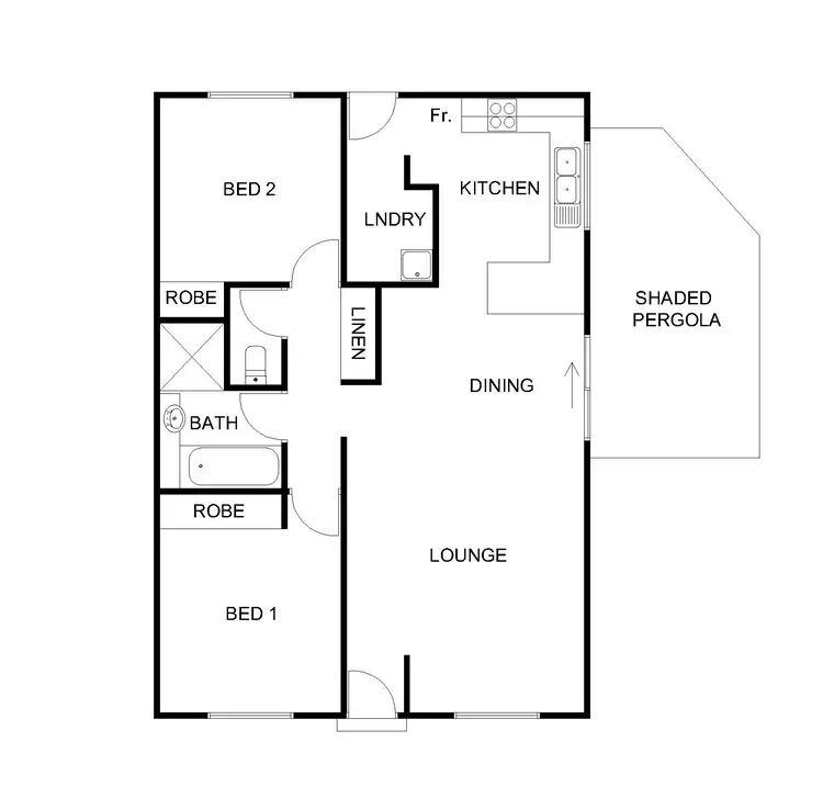 Floorplan of Homely unit listing, 7/45 Kurrajong Drive, East Side NT 870