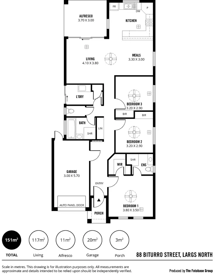 Floorplan of Homely house listing, 88 Biturro Street, Largs North SA 5016
