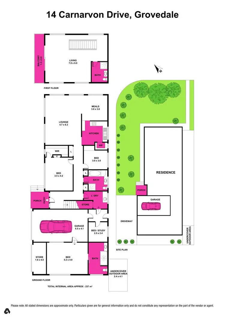 Floorplan of Homely house listing, 14 Carnarvon Drive, Grovedale VIC 3216