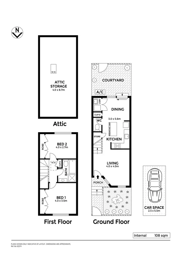 Floorplan of Homely townhouse listing, 2/1 Flat Street, Leichhardt NSW 2040