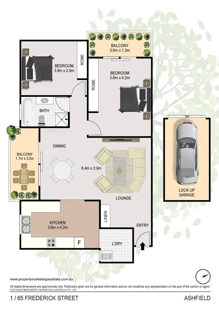 Floorplan of Homely unit listing, 1/65 Frederick Street, Ashfield NSW 2131