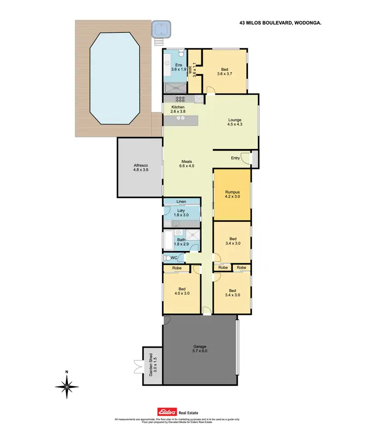 Floorplan of Homely house listing, 43 Milos Boulevard, Wodonga VIC 3690