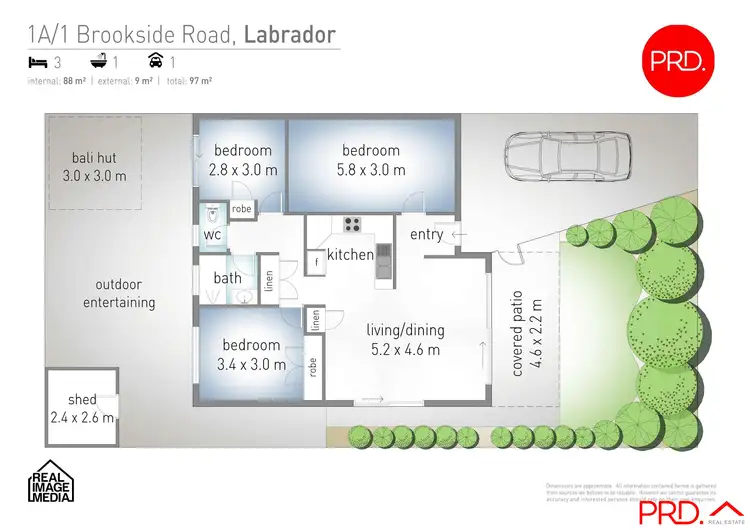 Floorplan of Homely house listing, 1/1A Brookside Road, Labrador QLD 4215