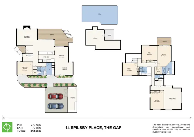 Floorplan of Homely house listing, 14 Spilsby Place, The Gap QLD 4061
