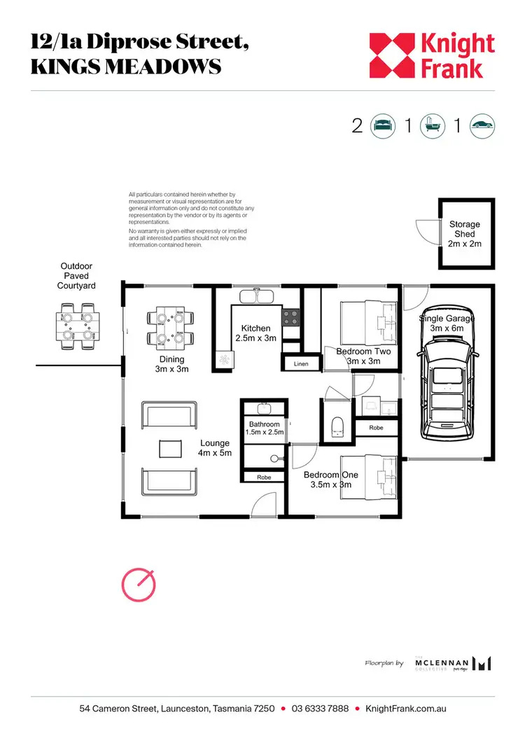 Floorplan of Homely house listing, U12, 1A Diprose Street, Kings Meadows TAS 7249