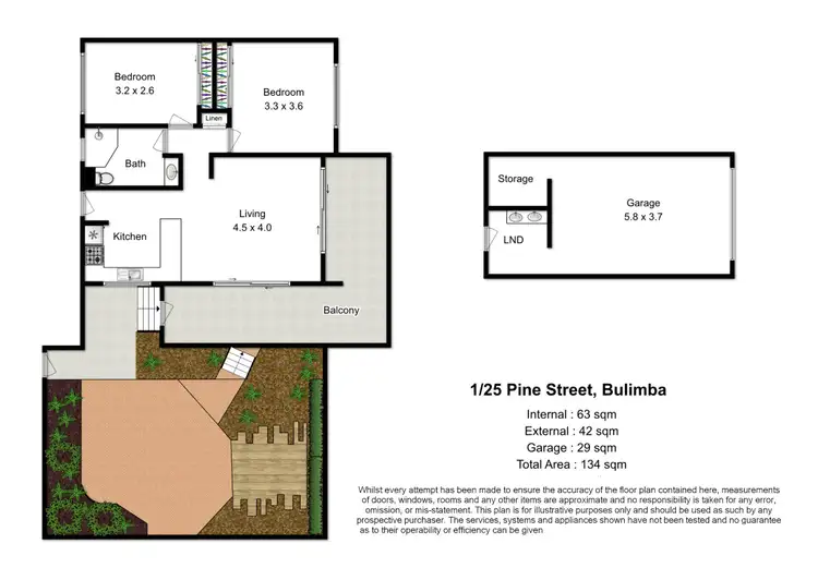 Floorplan of Homely unit listing, 1/25 Pine Street, Bulimba QLD 4171