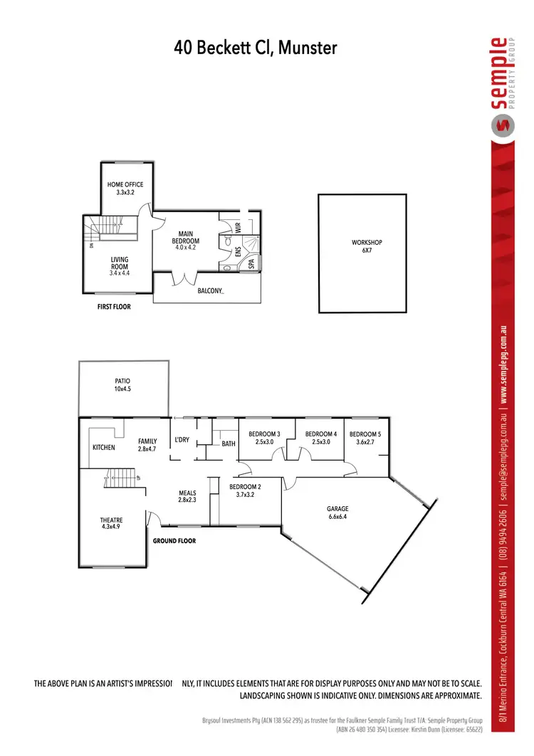 Floorplan of Homely house listing, 40 Beckett Close (Lake Coogee), Munster WA 6166