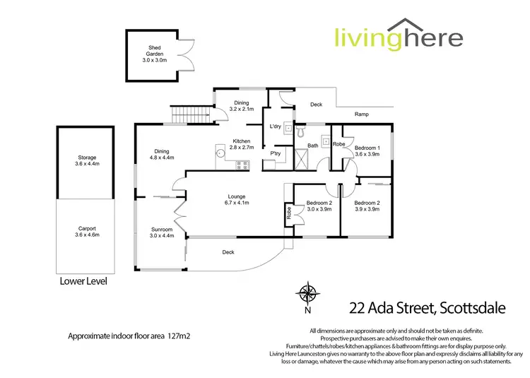 Floorplan of Homely house listing, 22 Ada Street, Scottsdale TAS 7260