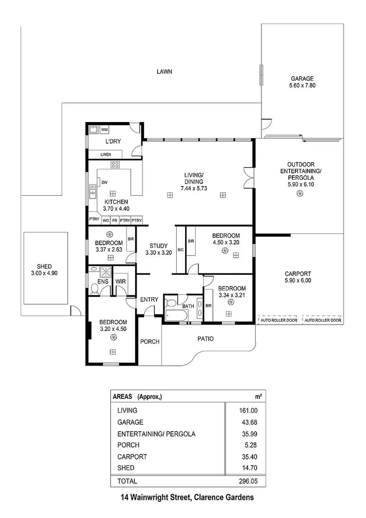 Floorplan of Homely house listing, 14 Wainwright Street, Clarence Gardens SA 5039