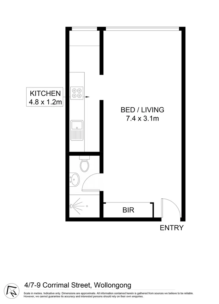 Floorplan of Homely apartment listing, 4/7-9 Corrimal Street, Wollongong NSW 2500