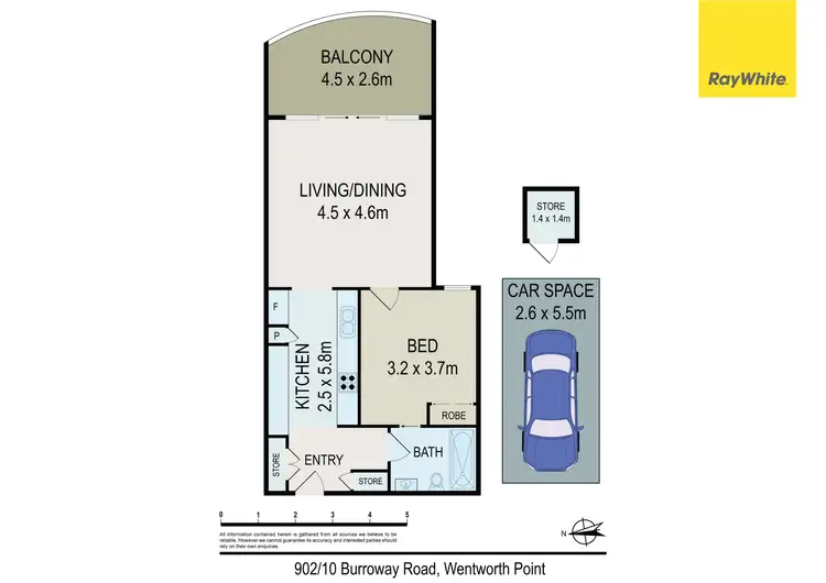 Floorplan of Homely apartment listing, 902/10 Burroway Road, Wentworth Point NSW 2127
