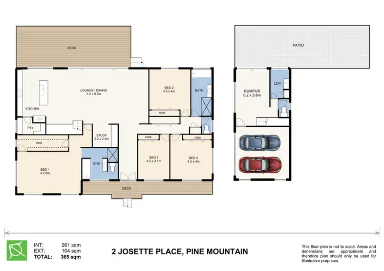 Floorplan of Homely house listing, 2 Josette Place, Pine Mountain QLD 4306