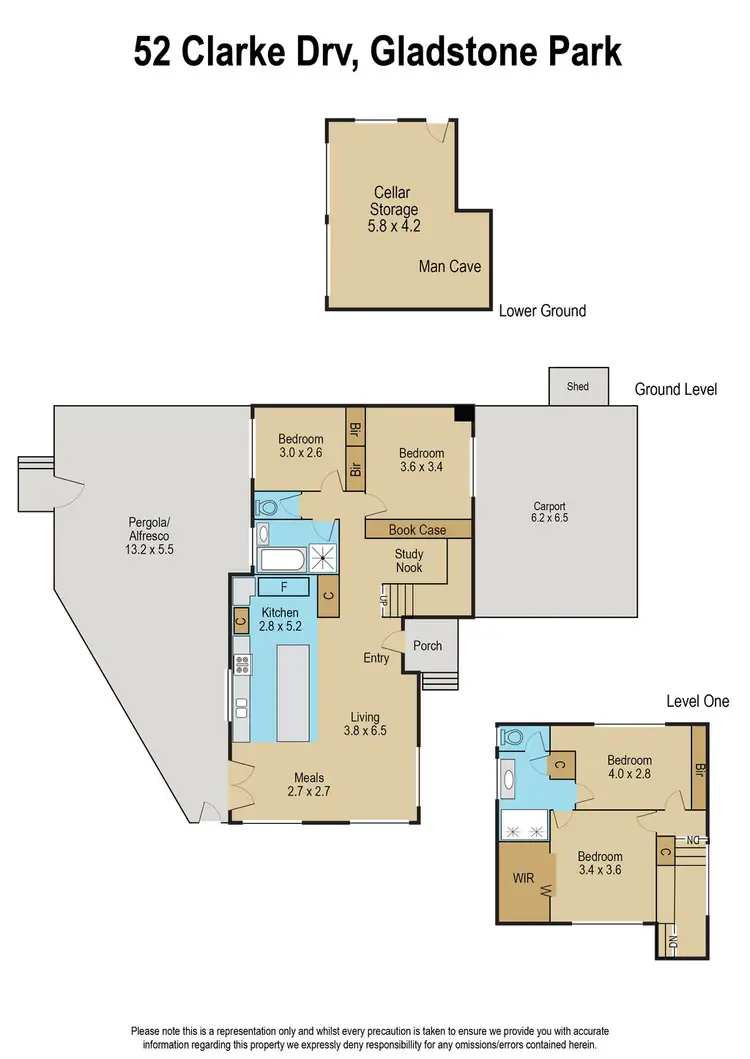 Floorplan of Homely house listing, 52 Clarke Drive, Gladstone Park VIC 3043