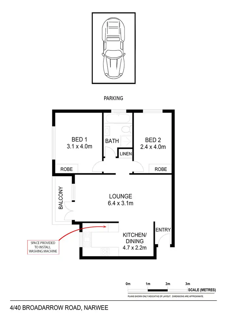 Floorplan of Homely unit listing, 4/40 Broadarrow Road, Narwee NSW 2209
