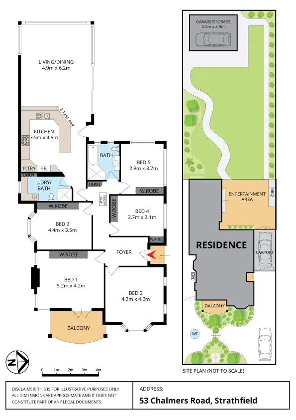 Floorplan of Homely house listing, 53 CHALMERS ROAD, Strathfield NSW 2135