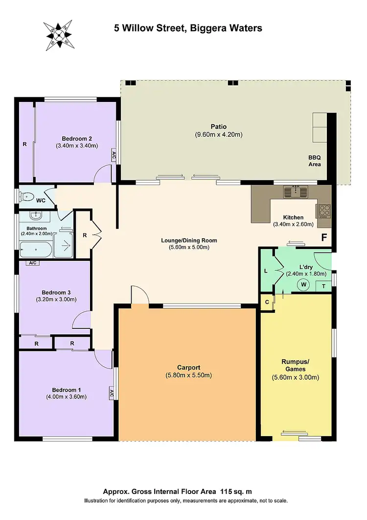 Floorplan of Homely house listing, 5 Willow Street, Biggera Waters QLD 4216