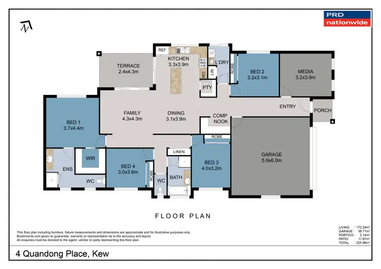 Floorplan of Homely house listing, 4 Quandong Place, Kew NSW 2439