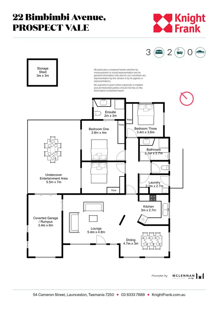 Floorplan of Homely house listing, 22 Bimbimbi Avenue, Prospect Vale TAS 7250