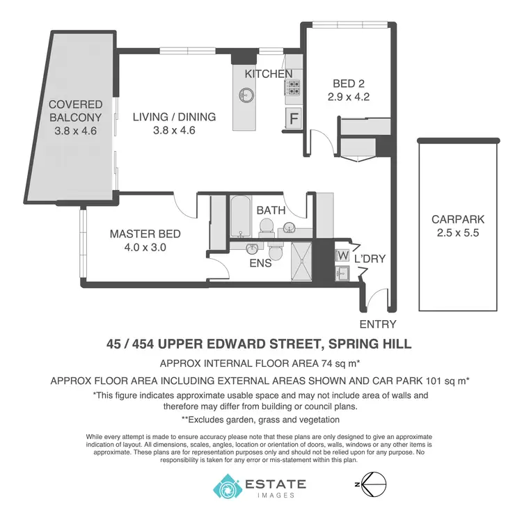 Floorplan of Homely unit listing, 45/454 Upper Edward Street, Spring Hill QLD 4000