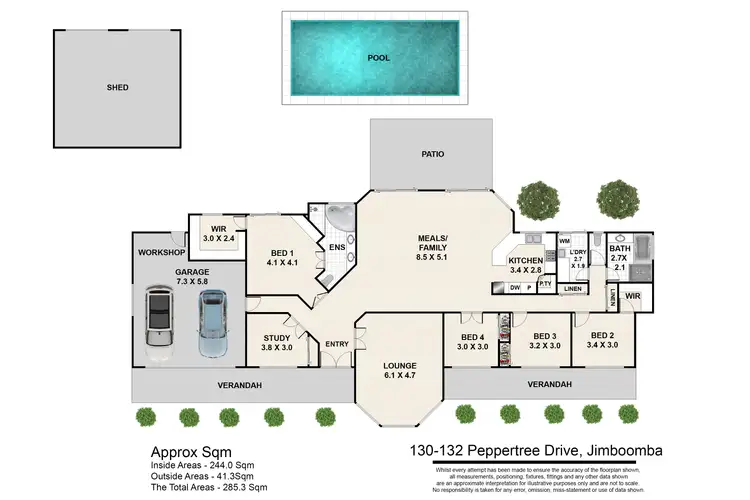 Floorplan of Homely house listing, 130-132 Peppertree Drive, Jimboomba QLD 4280