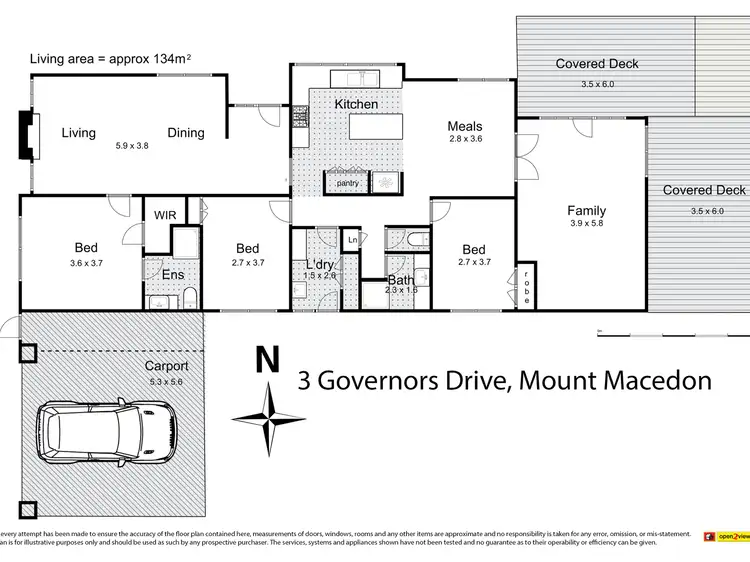 Floorplan of Homely house listing, 3 Governors Drive, Mount Macedon VIC 3441