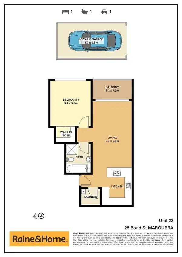 Floorplan of Homely apartment listing, 22/25 Bond Street, Maroubra NSW 2035