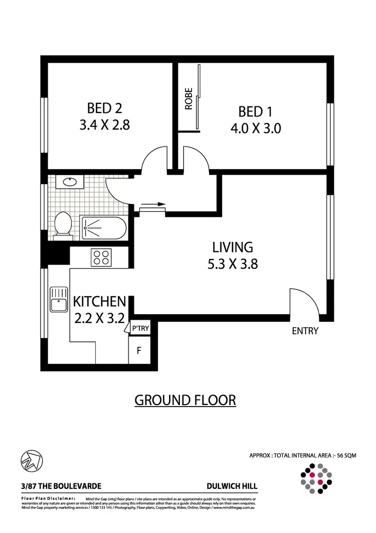 Floorplan of Homely apartment listing, 3/87 The Boulevarde, Dulwich Hill NSW 2203