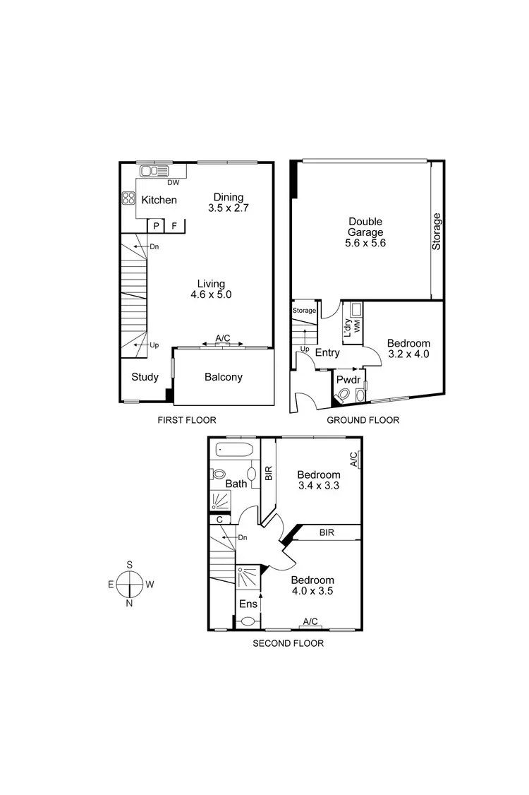 Floorplan of Homely townhouse listing, 3/1A Sandown Road, Ascot Vale VIC 3032