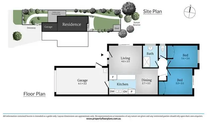 Floorplan of Homely semi-detached listing, 2/43 Morinda Way, Labrador QLD 4215