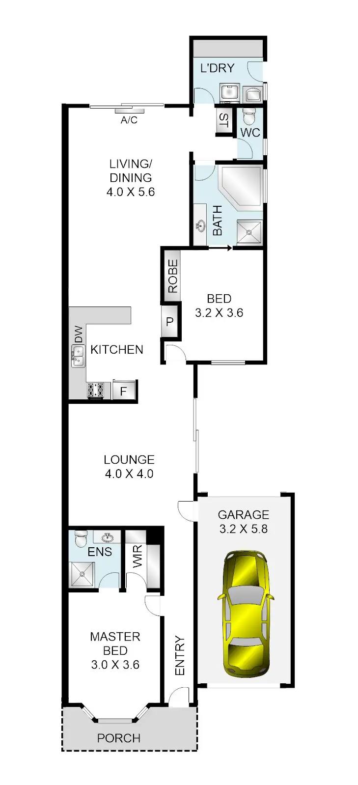 Floorplan of Homely house listing, # 2,110 Weller St, Geelong West VIC 3218