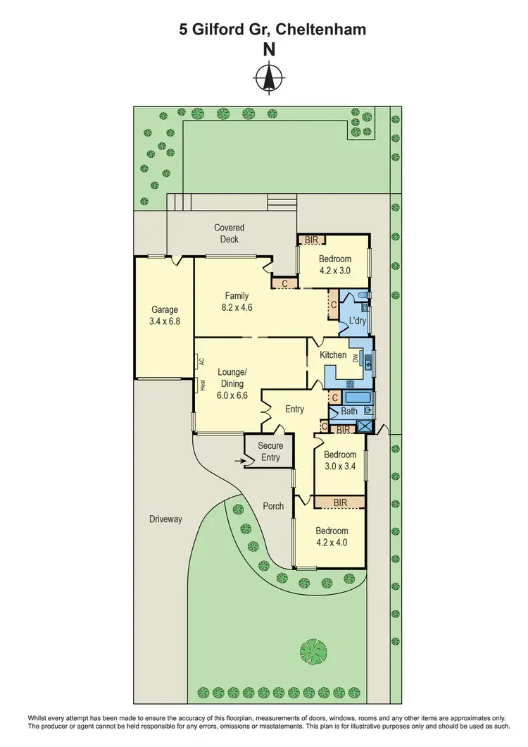 Floorplan of Homely house listing, 5 Gilford Grove, Cheltenham VIC 3192
