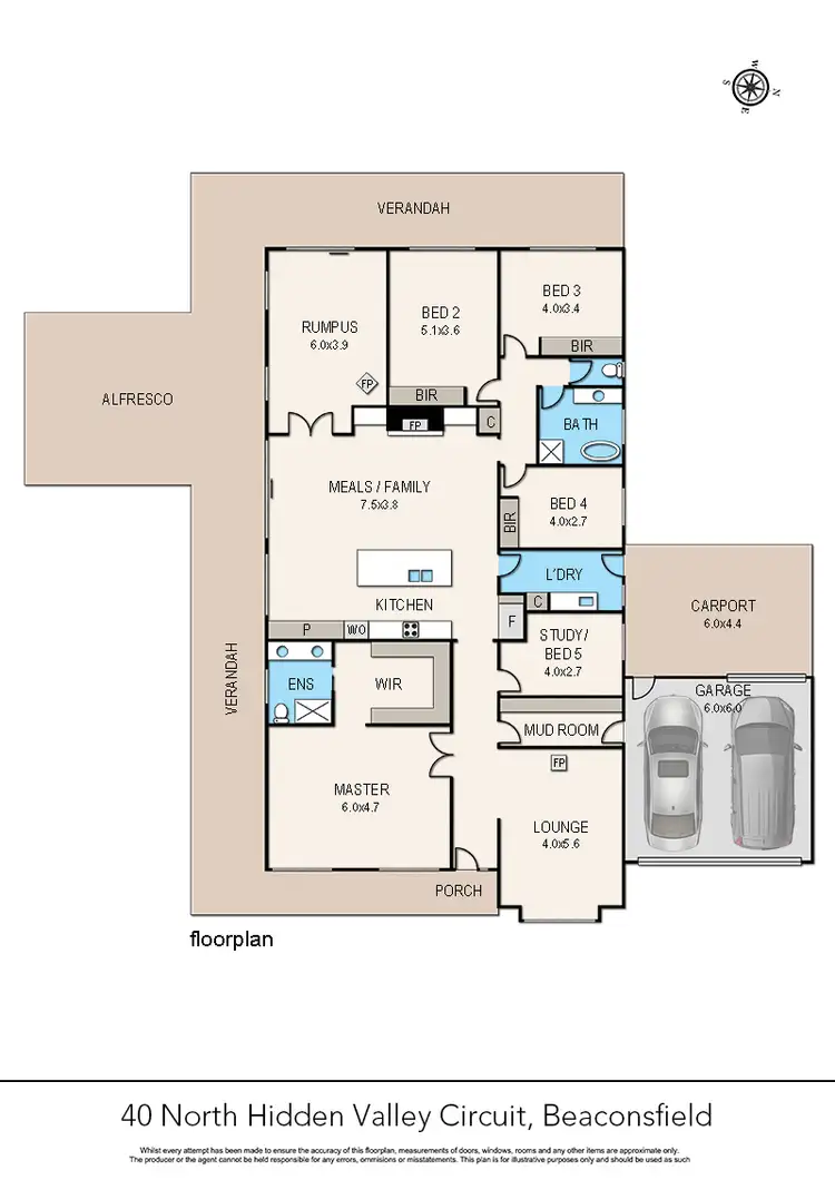 Floorplan of Homely house listing, 40 North Hidden Valley Circuit, Beaconsfield VIC 3807
