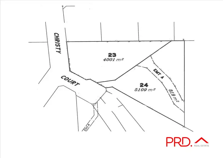 Floorplan of Homely land listing, 16 Christy Court, Middle Ridge QLD 4350