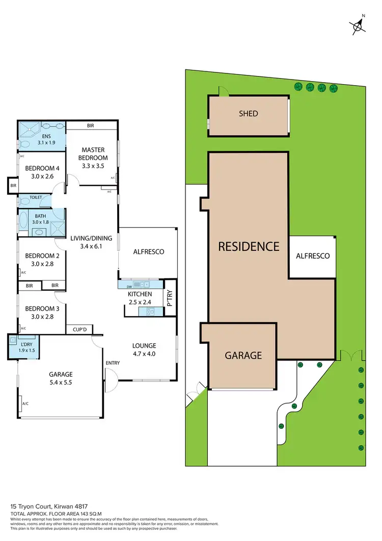 Floorplan of Homely house listing, 15 Tryon Court, Kirwan QLD 4817