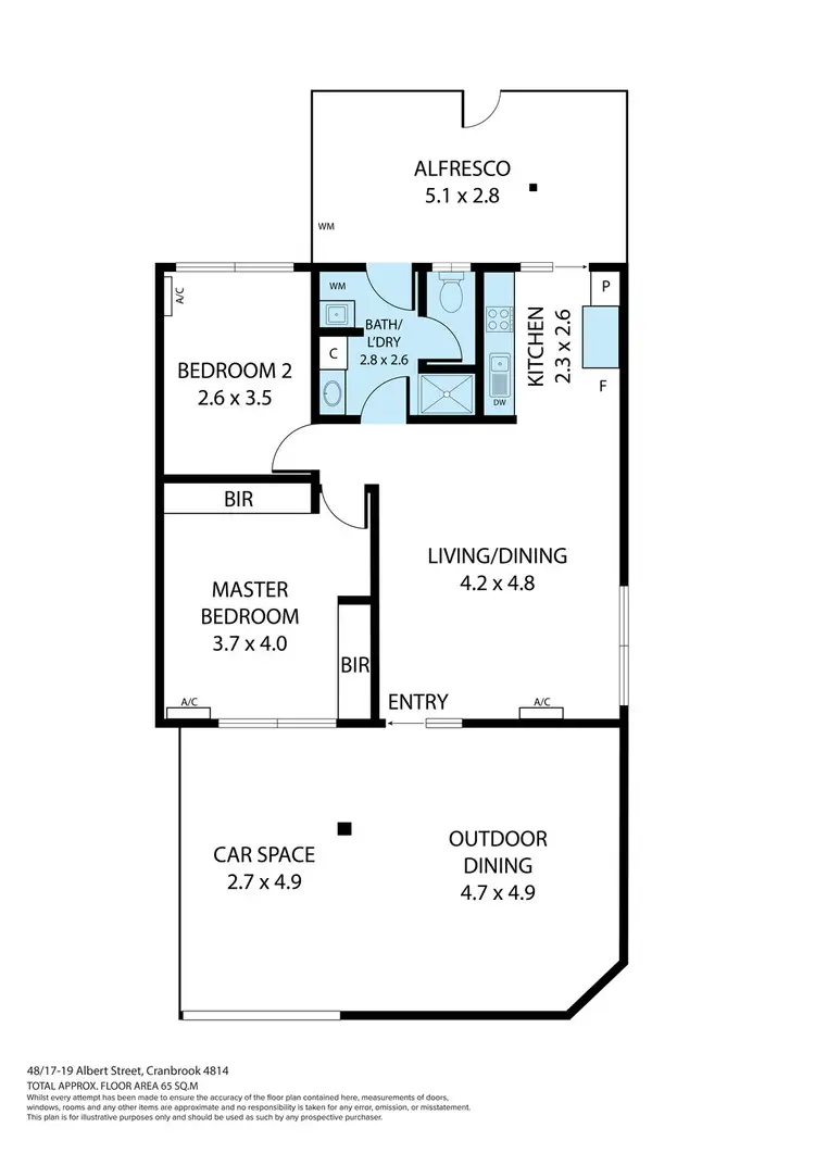 Floorplan of Homely unit listing, 48/17 Albert Street, Cranbrook QLD 4814