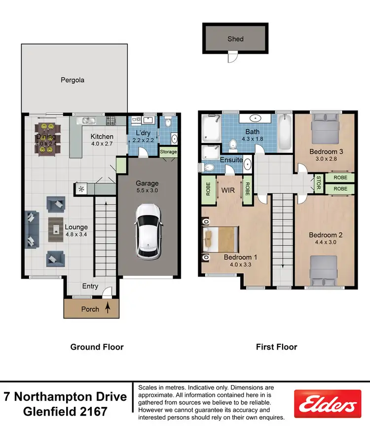 Floorplan of Homely semi-detached listing, 7 Northampton Drive, Glenfield NSW 2167