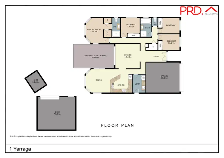Floorplan of Homely house listing, 1 Yarraga Place, Tamworth NSW 2340