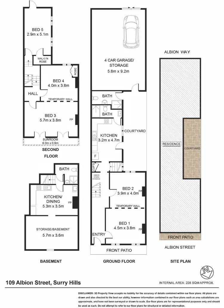 Floorplan of Homely terrace listing, 109 Albion Street, Surry Hills NSW 2010