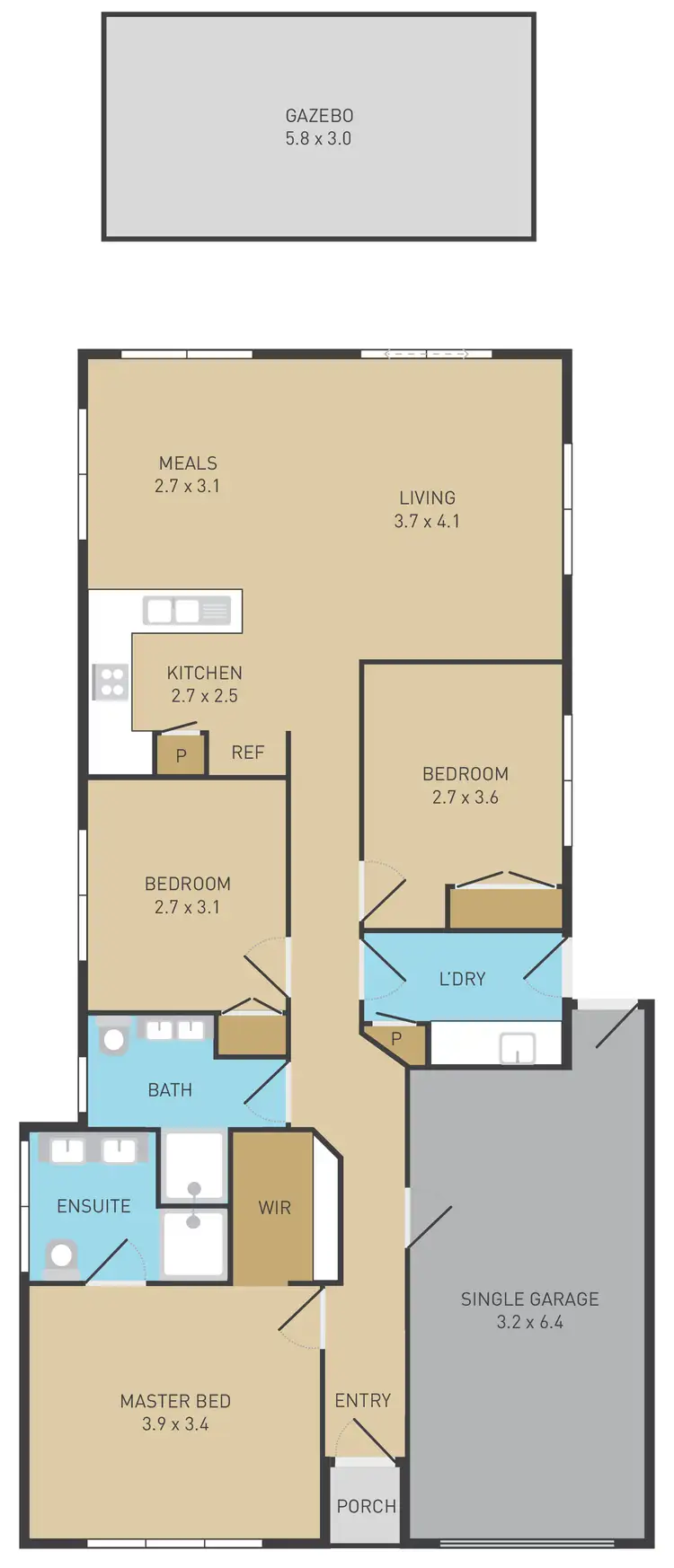 Floorplan of Homely house listing, 5 Willandra Loop, Caroline Springs VIC 3023
