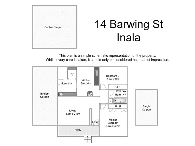 Floorplan of Homely house listing, 14 Barwing Street, Inala QLD 4077