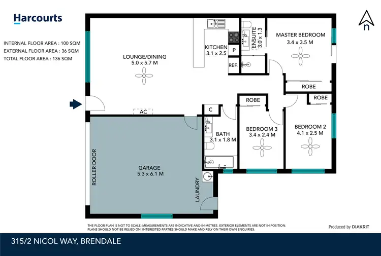 Floorplan of Homely villa listing, 315/2 Nicol Way, Brendale QLD 4500