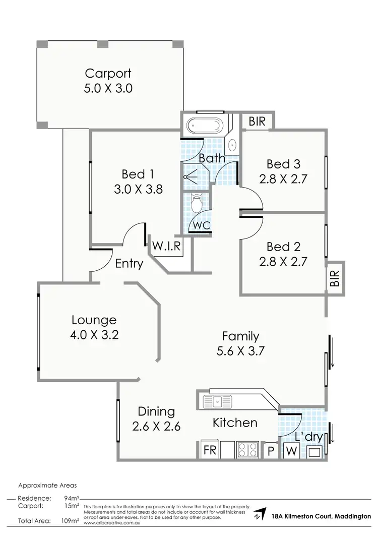 Floorplan of Homely house listing, 18A Kilmeston Court, Maddington WA 6109
